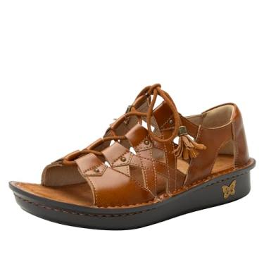 Imagem de Sandália feminina Alegria Valerie – Conforto atemporal, suporte de arco e estilo de viagem – Plataforma retrô para elegância diária – Sandália gladiadora de couro leve com cobertura total, Bolsas, Malas, 6-6.5