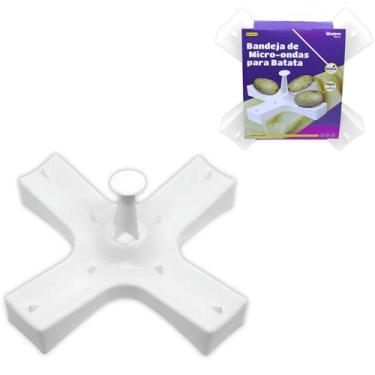 Imagem de Bandeja De Microondas Para Assar Batata De Plastico 18,5cm - OEM