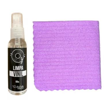 Imagem de Kit Limpeza De Discos Vinis Com Pano Lilas Pastel - So Produto