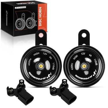 Imagem de A-Premium Buzina de carro elétrico de 2 peças compatíveis com Volkswagen Golf, Tiguan, CC, Touareg, Sagitar, Polo, Magotan, Phaeton, Skoda, Octavia, Superb, Porsche, Cayenne, Panamera e Audi A4, Q5