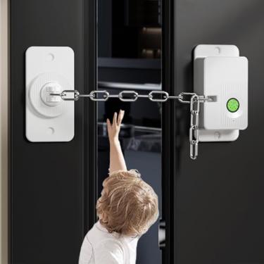 Imagem de KIZZHISI Fechadura de porta à prova de impressão digital, fechadura de geladeira com impressão digital e fechaduras de porta para segurança das crianças, para fechadura de porta, trava de geladeira