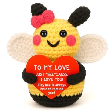 Imagem de LEJIAJINW I Love You Gifts for Him Her Girlfriend Boyfriend Birthday Gifts for Couples Wife Husband to My Love Romantic Anniversary Valentines Day Wedding Easter Inspirational Crochet Bee