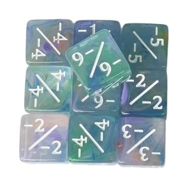 Imagem de TTETTZ 10 peças de dados digitais de contagem, fichas educacionais de adição e subtração matemática, material didático de matemática, 6 lados, 16 mm, Roxo Vermelho