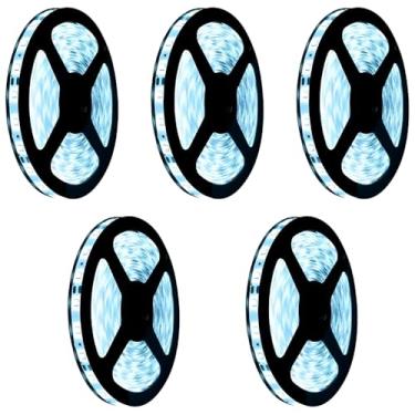 Imagem de Kit 5x Fita De Led 3528 Branco Frio 6000K Ip20 12V 60 Led/m - 5 Metros Cada