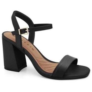 Imagem de Sandália Feminina Salto Bloco Preto Ramarim 2241201-0009-Feminino