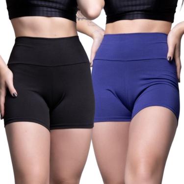 Imagem de KIT 2 Short Suplex Liso Serra e Mar Roupa Para Academia Treino Moda Fitness-Feminino