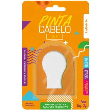 Imagem de Tinta Pinta Cabelo Em Giz Cabelo Maluco Várias Cores - Popper, Laranja