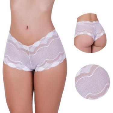 Imagem de Kit 5 Calcinha Calesson Shortinho Caleçon de Renda - Naka Modas, G, So