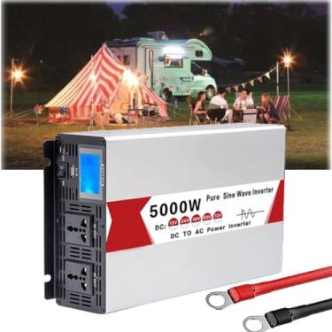 Imagem de 5000W DC 12V/24V/48V/60V O onda senoidal de onda senoidal pura Fase dividida Fase DC DC Saída CA 110V/220V com LCD Display Baixa frequência Conversor de inversor de energia solar,Dc 72v,AC 220V 50Hz