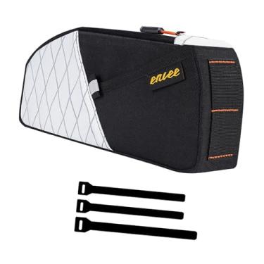 Imagem de Fenteer Bolsa de armazenamento para quadro de bicicleta, alça, organizador, suporte, bolso, bolsa para tubo frontal de bicicleta, mochila de ciclismo para, Branco