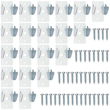 Imagem de Sumnacon 10 Conjuntos De Suportes Haste Cortina Metal - Resistentes Com Parafusos, Ganchos Suporte Duplo Parede Para Escritório Doméstico, Prata