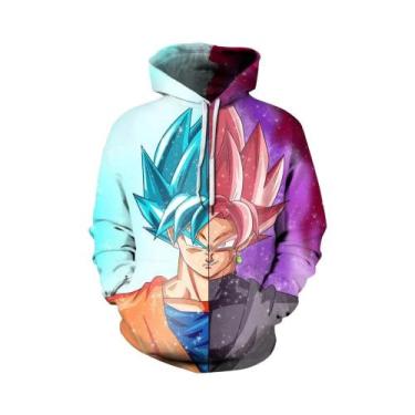 Imagem de Moletom Com Capuz Infantil Dragon Ball Anime Estampa Digital Roupa Esp