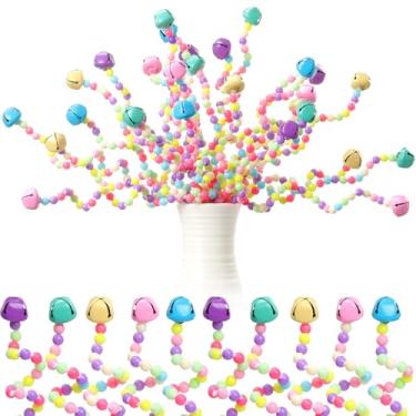 Imagem de Tigeen 50 peças de palheta de Natal encaracolado macaron pastel decorações de sino de Natal palhetas de árvore para decoração de topo de árvore de Natal decoração de casa escritório artesanato