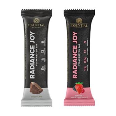 Imagem de Kit 2 Radiance Barra de Proteína Joy Essential Nutrition: Chocolate, Chocolate Branco e Berries