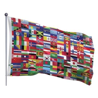 Imagem de Bandeira Países do Mundo Culto Missões do Evangelho Uma Face Estampada Tamanho 70x100cm