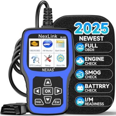 Imagem de NEXAS Scanner NL101 OBD2 com testador de bateria – verifique o leitor de código do motor, scanner de diagnóstico de carro com dados em tempo real, quadro congelado, prontidão I/M para todos os