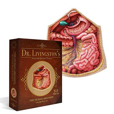 Imagem de Genius Games Human Abdomen Anatomy Jigsaw Puzzle | Dr Livingston's Unique Shaped Science Puzzles, Accurate Medical Illustrations of the Body, Organs, Stomach, Liver and Intestines