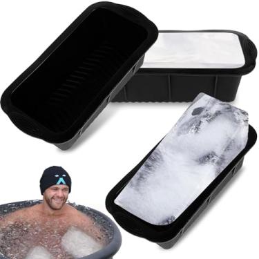 Imagem de Moldes grandes, moldes de gelo grandes, moldes de silicone para banheira de gelo, extragrande de silicone de gelo grande, 25 × 13 x 7 cm, bandeja grande reutilizável para cubos de gelo