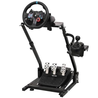 Imagem de CXRCY Racing Wheel Stand Compatible with Logitech G920 G29 G27 G25 Gaming Cockpit Height Adjustable Foldable Gaming Racing Simulator Steering Wheel Stand,Wheel and Pedals Not Included