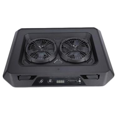 Imagem de Fockety RGB Laptop Cooling Pad, LCD Display Altura Ajustável Laptop Cooler Com 2 Ventiladores Rápido 15.6-19in Cooler Silencioso Controle de Velocidade Variável 6 Altura Ajustável 10