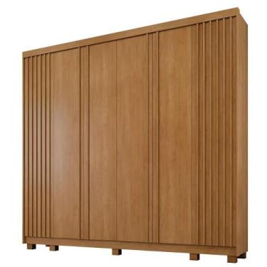Imagem de Guarda-roupa Benetil Arezzo 6 Portas Cinamomo Ripado - BENETIL MÓVEIS