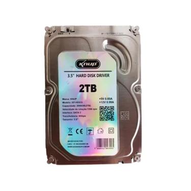 Imagem de Hd Disco Rígido 2TB 6gbps PC Câmeras Dvr 7200 Rpm 3,5" Knup