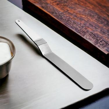 Imagem de Espatula De Confeiteiro Bolos Decoração Confeitaria Inox Cabo 38cm Curvo