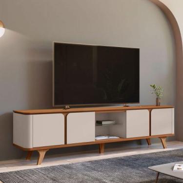 Imagem de Rack para TV Até 60 Polegadas Freiburgo 4 Portas 1 Prateleira com Vidr