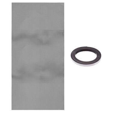 Imagem de PATIKIL Furo de malha de poeira 100 x 50 cm, 0,2 cm, 1 conjunto de filtro de poeira de PVC para refrigerador de computador, filtro de poeira, grade com tira magnética para ventilador de computador à