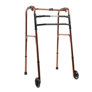 Imagem de ANDADOR ORT. DE ALUMINIO COM RODAS DOBRAVEL E FIXO