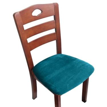 Imagem de Capas de almofada de assento supermacias de tecido de veludo de 1/2/4/6 peças, capas elásticas para cadeiras, capas para