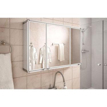 Imagem de Armario Banheiro Astra Aluminio 73X45X11.3 Cm Lbp14/S