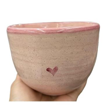 Imagem de Bowl de Cerâmica para Sopa, Caldos e Massas 700ml – Tigela Resistente para Uso Diário (ROSA)