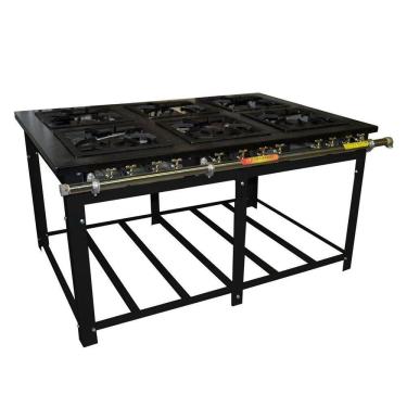 Imagem de Fogão Venâncio a Gás Baixa Pressão Maxi 6 Bocas Duplas M6d6