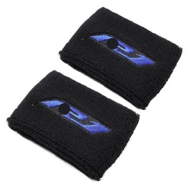 Imagem de BYYINGSUS Compatível com R1 YZF-R1 YZFR1 YZF R1M 2021 2022 2023 copo de reservatório de fluido de freio dianteiro para motocicleta acessórios para meias de tanque de óleo (2 azuis)