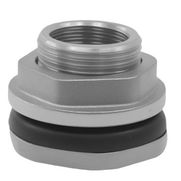 Imagem de Zorveiio Conector de tanque de água de anteparo de rosca fêmea NPT de 1/5.1 cm, encaixe a granel de aço inoxidável 304 para barris de chuva, aquários, tanques de água, banheiras, piscinas