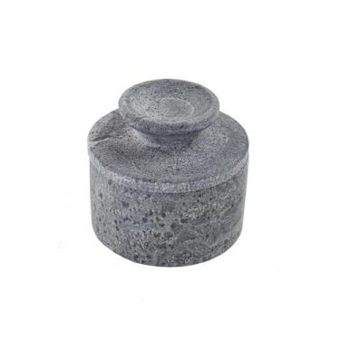 Imagem de Manteigueira Francesa Servir Decorar Pedra de Sabão 12cm - Industria S