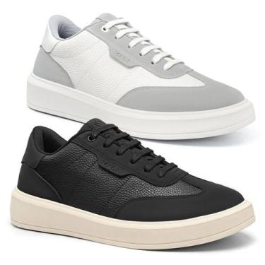 Imagem de Kit 2 Tênis Masculino Vili Urban Sportstyle Sapatenis Casual, Preto, B