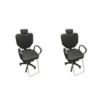 Imagem de kit para salão cabeleireiro - duas cadeiras para salão cabeleireiro - 