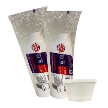 Imagem de Pote Térmico De Isopor 300Ml Descartável C/50 Caldo Sorvete