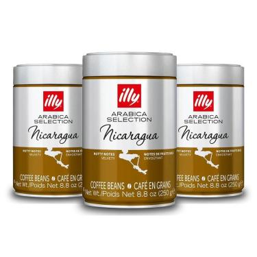 Imagem de Café Illy Nicarágua Grãos 100% Arábica Kit 3 Embalagens 250G