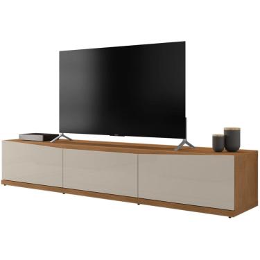 Imagem de Rack Bancada Para TV 60 Pol 180cm 11082 Cedro Off White  DCASA