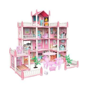 Imagem de Casa de brinquedos Dollhouse Castle DIY com móveis para crianças - Lig