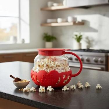 Imagem de Pipoqueira Vidro Micro-ondas Sem Óleo Fitness Pipoca 2,8L - Bretalle