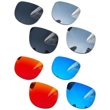 Imagem de Combine8 4 pares de lentes de reposição ploarizadas para óculos de sol RayBan RB4147 60 mm - preto + titânio prata + azul gelo + vermelho fogo