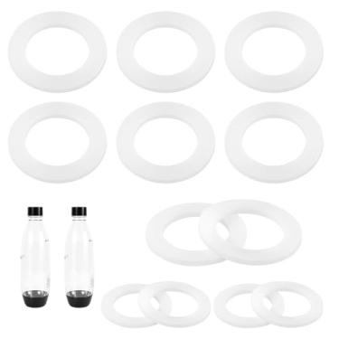 Imagem de 18un Substituição Junta para Sodastream Garrafa, Tampa Silicone Anel Vedação Arruela Peças Reposição e Acessórios Compatíveis com SodaStream Garrafas Plástico e PET