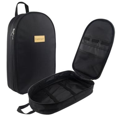 Imagem de Camkinger Organizador de cozinha de acampamento, conjunto de utensílios de cozinha de acampamento com vários bolsos, impermeável, portátil, pratas, armazenamento para churrasco, kit de utensílios de