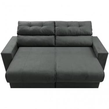 Imagem de Sofá 3 Lugares Clean Retrátil Reclinável Cama Inbox Cinza