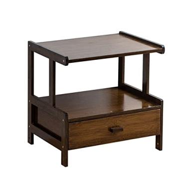 Imagem de URGDWEKJY Suporte de impressora, gaveta, mesa, impressora, mesa para escritório, casa, scanner, suporte de fax, prateleira de copiadora, marrom/bege (B)