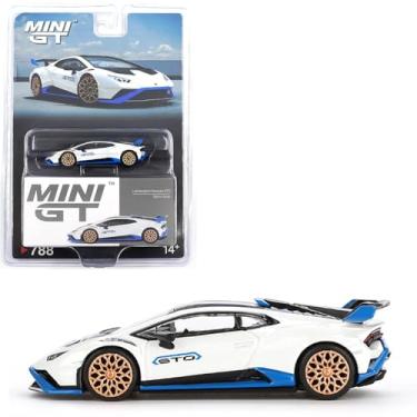 Imagem de 1:64 Diecast Model Car Compatible for Lamborghini Huracan STO Bianco Asopo Limited Edition Mini GT MGT00788